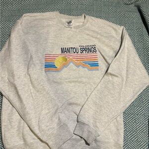 Manitou Springs Colorado Gray Crewneck